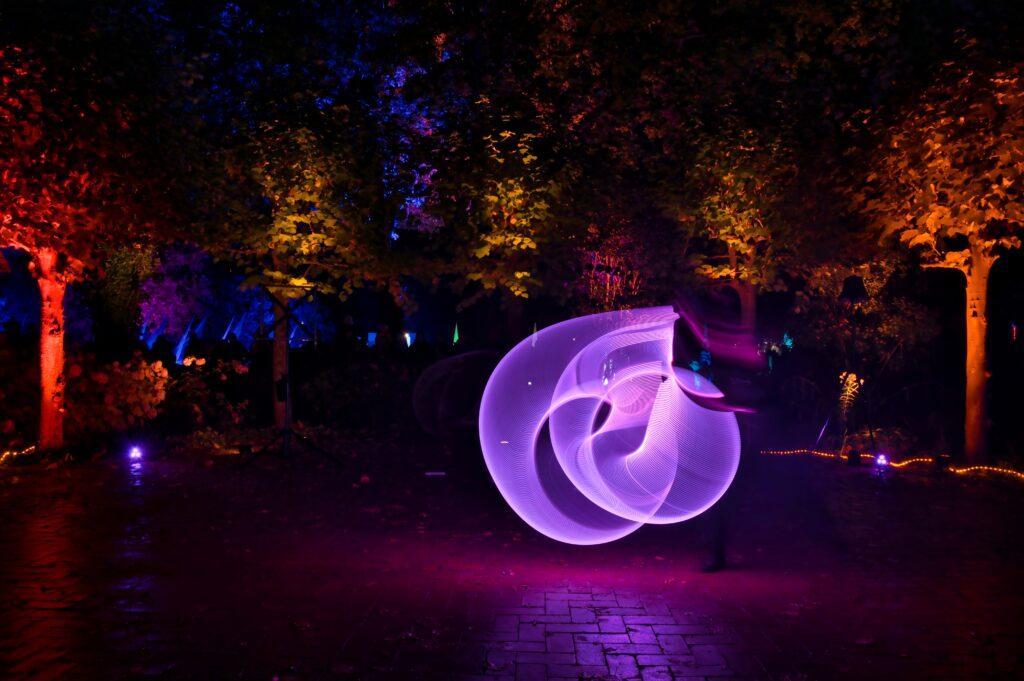 „Flamba Lights“ Lichtshow beim Lichtermeer im Kurpark Laboe