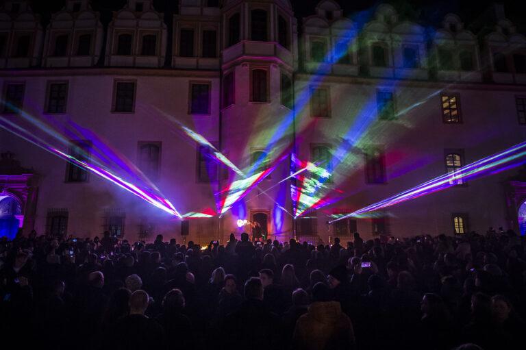 Feuer- und Lasershow zur "Nordlichter" im Schlosspark Celle