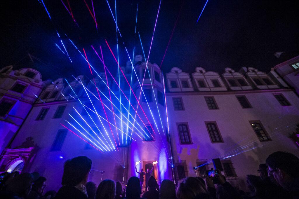 Feuer- und Lasershow zur "Nordlichter" im Schlosspark Celle